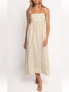 petal and pup champagne dress Juliette Long Sleeve Maxi Dress - Champagne
